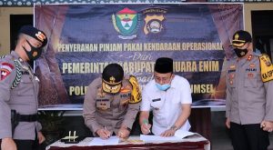 Pemkab Muara Enim  Hibah /Pinjamkan  10 Unit Ranmor Roda Empat ke POLDA SUMSEL