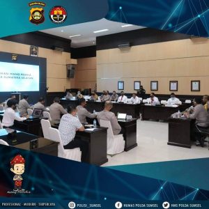 Berinovasi : Polda Sumsel Rapat pembuatan aplikasi Mang Pedeka 