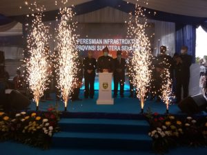 KAJARI HADIRI PERESMIAN JEMBATAN PANDAN AGUNG OKU TIMUR OLEH GUBERNUR SUM-SEL