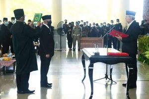H Mawardi Yahya Melantik Muhsin Abdullah, ST., MM Sebagai Pejabat Sekda Kabupaten Ogan Olir
