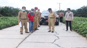 Wabup Banyuasin Lakukan Monitoring pembangunan Jalan Suak Tapeh Pulau Rimau