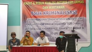 Tolak Kriminalisasi, Puluhan Advokat  Serta Aktivis Kawal Kasus Des Lepri dan Dede Chaniago