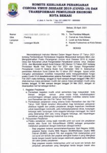 Pemerintahan Kota Bekasi Keluarkan Surat Larangan Mudik