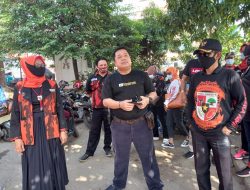 Polsek IT.II Mensuport Giat Bagi Masker BKPB Pemuda Pancasila dan Srikandi PP IT.II Palembang