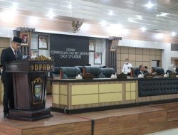 Ketua DPRD OKU Selatan, Membuka Rapat Paripurna Terkait Agenda Penyampaian Pertanggung Jawaban Pelaksanaan APBD TA  2020