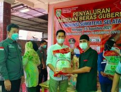 Tomas Berkalaborasi Bersama Dinsos Sumsel, Salurkan Bansos Gubernur
