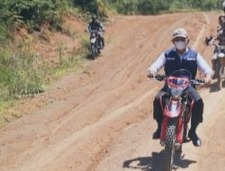 Menggunakan Motor Trail, Bubati dan Pangdam II Sriwijaya Tinjau Lokasi Karya Bakti Sekala Besar OKU Selatan