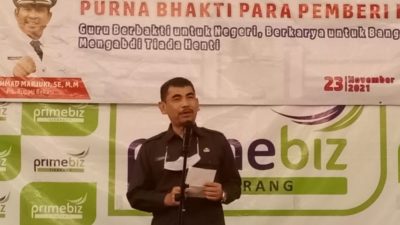 Dinas Pendidikan Kabupaten Bekasi menggelar Pelepasan Purna Bhakti para Pemberi Ilmu di Hotel Primebiz