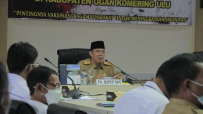 Plh Bupati OKU hadiri FGD “Pentingnya Vaksinasi Bagi Masyarakat Untuk Meningkatkan Imunitas”