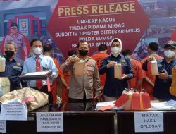 Subdit IV Tipidter Ditreskrimsus Polda Sumsel Bersama Tim BPH Migas Berhasil Ungkap Kasus BBM Oplosan
