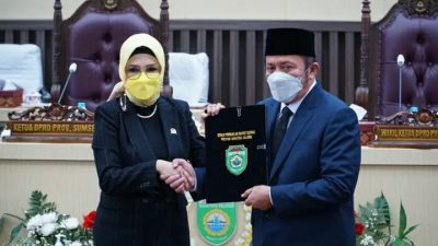Gubernur Sumsel Terima Rekomendasi DPRD Sumsel Terhadap LKPJ 2021