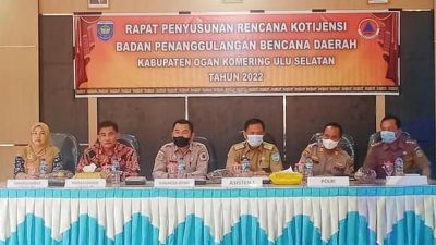 Rapat Penyusunan Kontigensi Longsor Pada BPBD Kabupaten OKU Selatan Tahun 2022