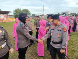 Kapolda Sumsel Pimpin Upacara Kenaikan Pangkat Pamen Pama dan Bintara polri Polda Sumsel