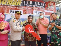 Pembangunan Rumah Tidak Layak Huni digagas oleh Polres Metro Bekasi Kota Dalam Rangka Hari Ulang Tahun POLRI yang ke 76 Tahun