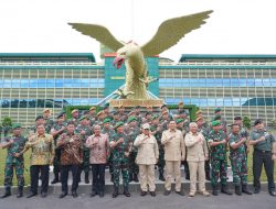 Prabowo Subianto Menteri Pertahanan RI Kunjungi Markas KODAM II/Sriwijaya