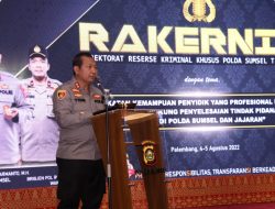 Kapolda Sumsel Tutup Rakernis Fungsi Reserse Kriminal Khusus 2022