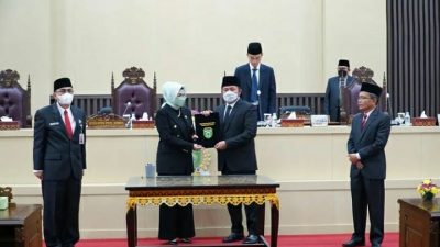 Gubernur Sumsel Sampaikan Pendapat Akhir terhadap Raperda Pertanggung Jawaban Pelaksanaan APBD TA 2021