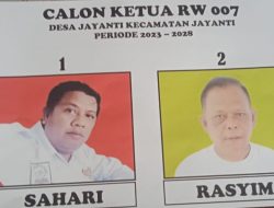 Sahari Unggul Pemilihan Ketua RW Desa Jayanti Tangerang