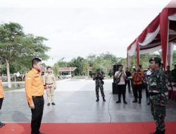 Bupati Oku Timur Bersama Kepala BPBD Pimpin Apel Kesiapsiagaan Karhutbunla