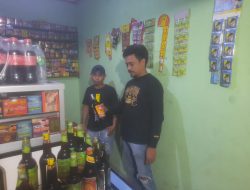 Kapolsek Pangkalan Polres Karawang Laksanakan Operasi Razia Miras