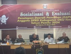 KPU Sosialisasi dan Evaluasi DAPIL Anggota DPRD OKU Timur Pemilihan Tahun 2024