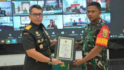Pangdam II/Sriwijaya Berikan Penghargaan Kepada Serka Tri Adi Wibowo