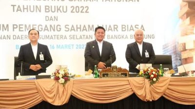 Gubernur Herman Deru Pimpin RUPS  Tahun Buku 2022 dan RUPS Luar Biasa Bank Sumsel Babel