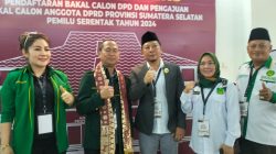 Ketua DPW Partai Bulan Bintang di Dampingi Bacaleg DPRD Sumsel Datangi Kantor KPUD Sumsel