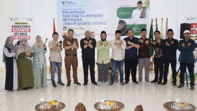 Tim Jabar Saber Hoaks Pemprov Jawa Barat menggelar kegiatan Pelatihan Cek Fakta Mandiri Jabar Saber Hoaks