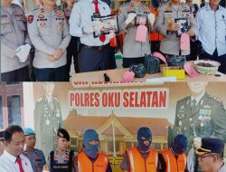 Press Release Polres OKU Selatan Pengungkapan Kasus Narkotika Jenis Ganja dan Sabu