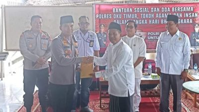 Menyambut Hari Bayangkara Ke- 77 Kapolres OKU Timur Gelar Bhakti Sosial