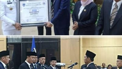 Penghargaan Desa Bersih Terang dan Pelantikan PAW Warnai Penutupan Paripurna Ke 40 DPRD OKU Timur