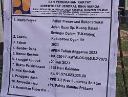 Balai Jalan Sumsel Diduga Langgar UU No. 5, K MAKI : Batalkan Proyek Kuang Dalam – Beringin