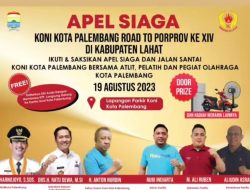 Apel Siaga Road Show KONI Kota Palembang Jelang Porprov XIV Lahat
