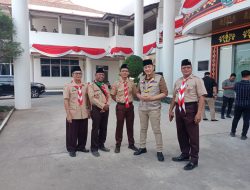 Ketua Kwarcab Pramuka OKU Selatan Melepas Langsung Kontingen Gerakan Pramuka Menuju Perkemahan Raimuna Nasional 