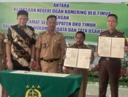 20 Camat Se-OKU Timur Jalin Kerjasama Hukum Perdata dan Tata Usaha Negara dengan Kejari