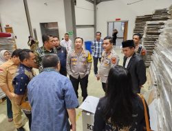 Kapolrestabes Kota Palembang Lakukan Pengecekan Langsung Kegudang Logistik KPU