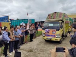 Pelepasan Pendistibusian Logistik Pemilu Tahun 2024 Oleh Ketua KPU OKU Timur