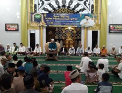 Kasdim 0404 / Muara Enim Hadiri Peringatan Isra Mi’raj di Masjid Jamiatul Muhajirin
