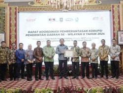 Pemkab OKU Selatan Terima Penghargaan Delta MCP Terbaik 2023 Dari KPK RI