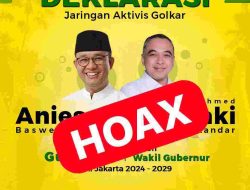 Poster Deklarasi Anies-Zaki untuk Pilkada DKI Jakarta, Zaki : Itu Hoaks