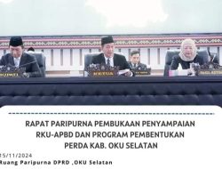 Popo Ali Bupati OKU Selatan Sampaikan Pidato Pengantar APBD 2025 dan Propemperda