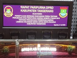 Paripurna Persetujuan dan Raperda Kabupaten Tangerang Molor Agenda Tidak Sesuai Jadwal