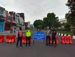 Satlantas Polres Karawang Berikan Rasa Aman dan Nyaman Bagi Masyarakat saat Kegiatan Car Free Day