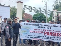 Massa AMPPOKUS Tekan DPRD OKU Selatan: Jangan Lindungi Kontraktor PSN, Segera Usut Dugaan Pengemplangan Pajak