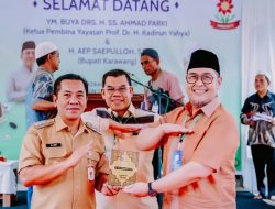 Bupati Karawang Hadiri Bazar Sembako Murah, Ratusan Warga Tunggakjati Sambut Positif