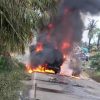 Aktivitas Minyak Illegal di Bayung Lencir, Satu Unit Mobil Minyak Terbakar, Edukasi Gagal Polres Muba