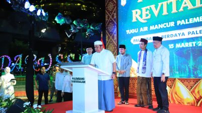 Gubernur Herman Deru Resmikan Revitalisasi Tugu Cempako Telok , Pemprov Sumsel Kucurkan Bantuan Rp10 Miliar