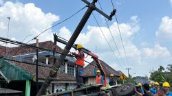 PLN Percepat Pemulihan Listrik Usai Tiang Jaringan Tertabrak Truk di Cempaka